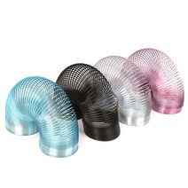 태엽스프링 토션 인장 스프링 향수 선물 과학 장난감 강철 금속 거 무지개 원본 슬링키 코일 워킹, 4.8x5.8cm, 푸른