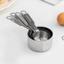 브이토리 조리도구 스테인레스 계량컵 4p set, 계량컵세트 4p