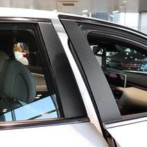 간지 KA4 카니발 B필러 기둥 몰딩 스크래치 방지 랩핑 데칼 포인트 익스테리어 튜닝 스티커, 헤어라인실버 무광