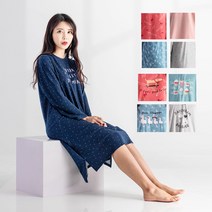 쭉쭉스판 울트라 약기모 홈웨어 원피스+바지 2종세트