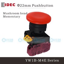 IDEC 스위치 YW1B-M4E01R(YW-E01) 버섯 버튼, 03 YW1B-M4E11R