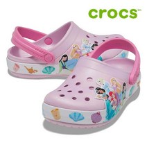 크록스 아동 샌들 42- 207076-6GD Kids Crocs Fun Lab Disney Princess Lights Clog Ballerina Pink
