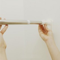압축봉 안뚫어고리 못없이커튼봉 레일 블라인드 다이소, 50-80cm