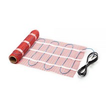건식난방 전기 복사 Warmmat 자기 접착 바닥 열 난방 매트 1 - 10 m2 세라믹 타일 나무 시스템 150W/m2, [01] 50 센치메터, [04] 0.5x5m