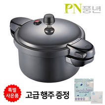 PN풍년 압력밥솥 블랙펄 메가 경질 압력솥+국내산 고급행주 증정, 2. 블랙펄 메가 6인용+행주