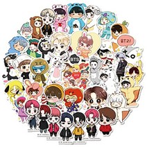 BTS스티커 방탄소년단스티커 노트북 다이어리 장식 월드스타BTS스티커 BTS씰 76장 BTS사진 방수, BTS캐릭터 40장세트 B