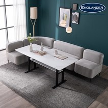 잉글랜더 오딘 리빙다이닝 소파세트(1인+2인+코너형+1인), 색상:라이트그레이