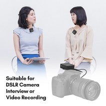벤츠부품 Andoer 1-Trigger-2 2.4G 무선 마이크 시스템 2 * 송신기 + 수신기 클립 3.5mm TRS & for Pho, 한개옵션0