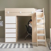 e스마트 하우스 수납서랍장 2층 벙커침대, 메이플