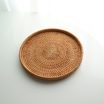 백야드 원형 라탄트레이 코스터 5SIZE 디저트트레이 플레이팅