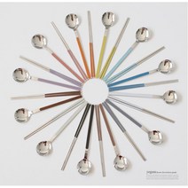 고급코팅 국내제작 수저세트 12컬러 신혼부부집들이선물 엔틱한식기, 오렌지, 1개