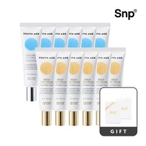 SNP Snp 유스에이지 골드&히알루론 주름케어 아이크림 x 12 Gift case, 골드 6개 히알루론 6개+ Gift ca