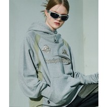 꼼파뇨 크래킹 스냅 레글런 후드티 후드티셔츠 그레이