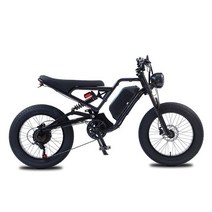 전기자전거 2023년신상 듀얼 모터 전기 산악 자전거 48V 750W1500W 알루미늄 합금 지방 20 인치 노란색 45 KMH, Black+48V 750W 13AH