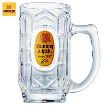 산토리가쿠빈 일본 손잡이 하이볼 잔 위스키잔 선물, 투명 라지 700ml