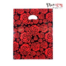 봉투야닷컴 LDPE 40호 (40x49cm) 50장 비닐쇼핑백, 빨간장미