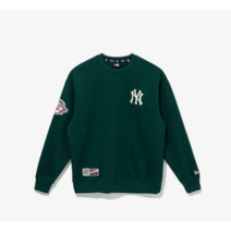 MLB 엠엘비 뉴에라 2023 F/W MLB 쿠퍼스타운 100주년 기념 패치 뉴욕 양키스 맨투맨 다크 그린 (예약판매 9/20 발송예정/정품)