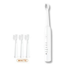강력한 울트라 소닉 소닉 전동 칫솔 USB 충전 충전식 치아 브러쉬 빨 전자 화이트닝 치아 브러쉬, (200003699)White-brushhead-4