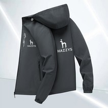승마조끼 hazzys 2022 남자 파일럿 재킷 지퍼 윈드 브레이커 코트 패션, 회색, xxl