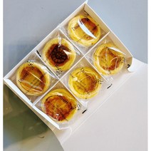 [디저트굽] 에그타르트 (바닐라 치즈 고구마 초코 약과 호두) 1박스 6개입, 360g