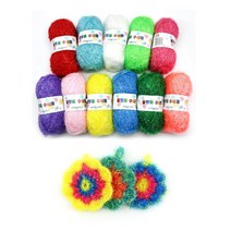 물방울 수세미 100g 아크릴 수세미실 수세미만들기, 흰색