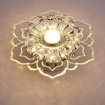 모던 꽃 모형 천장 크리스탈 샹들리에 침실 거실 인테리어 복도 주방 LED 조명, 04 Style B Warm white