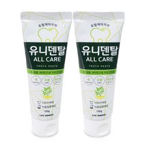 유니덴탈 올케어 치약 100g 2P 치주염 잇몸 염증 개선, 단품