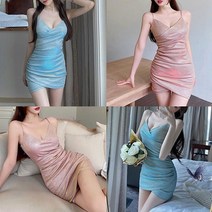 스트랩 나시 글리터펄 랩원피스