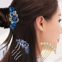 머리 고정 보석 비녀 3종