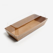 크라프트 무지 핫도그 뚜껑 세트 190x80x35mm (뚜껑높이 35mm), 200개입, 1개