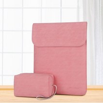 [오늘출고][웨이브엠] 노트북 파우치 세로형 슬리브 LG그램 맥북 케이스13인치+다용도파우치, 다크그레이