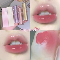 립글로즈 립글로스 립밤 아이스 티 미러 워터 방수 지속 투명 젤리, 01 카푸비니