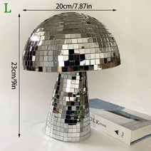 핫토이 산타 랜덤 귀칼 피규어 피규어제작 디스코 미러 볼 장식 반사 버섯 모양 DJ 조명 파티 룸 테이블 바 무대 웨딩 홈 레트로, [03] Large 23x20x20cm