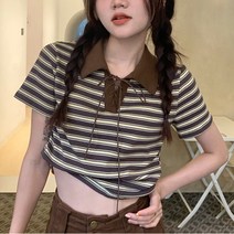 나루니 스프라이트카라티 줄무늬카라티 스트랩넥 여름카라티 여성티셔츠 단가라