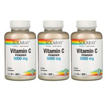 솔라레이 Vitamin 비타민 C 파우더 가루 분말 5000mg 227g 3팩 Solaray 아스코르빈산