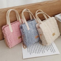 태교뜨개질 코바늘뜨기 코바늘 파우치 뜨기 네트망 양털 가방 diy 키트, 상품선택, 2양털토트백-크림