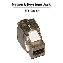파워딜 10 조각 FTP Cat 6A 네트워크 Kesytone 잭 RJ 45 포트 Fluke 테스트 패널 이더넷 통과, 한개옵션0