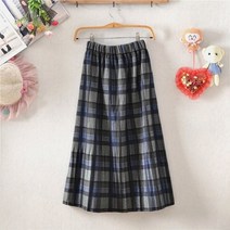 벨벳스커트 패딩롱 기모 플레어 겨울 가을 겨울 하이 웨스트 미디 스커트 여성 하라주쿠 롱 체크 무늬 스커트 유니폼 빈티지 숙녀 패션 한국 여성 양모 맥시 스커트