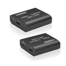 4K HDMI 호환 비디오 캡처 카드 TV 루프 1080P 게임 레코딩 플레이트 라이브 스트리밍 박스 PS4 카메라 용, [01] Black