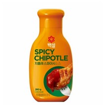 CJ더마켓 마약 소스 만들기 메뉴 개발 황금 레시피 백설 치폴레 스파이시 소스 양념 만능 비빔 국물요리 볶음 요리 국수 260G, 16개