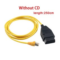 자동차 진단 케이블 자동차진단케이블및커넥터2021 BMW ENET 이더넷 용 BWM Enet OBDII 플러그 어댑터 새, 01 Without CD