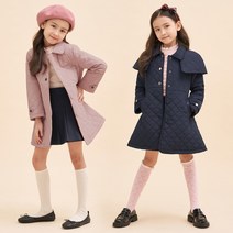 빈폴키즈 23SS 여아 퀼팅 트렌치코트형 점퍼