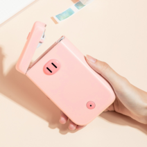 카피어랜드) 미니 라벨프린터 D30S 기획세트(라벨프린터+라벨지3종+USB충전기+USB케이블+스트랩+파우치) - 핑크 색상 발송