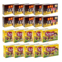 [쩝쩝스낵] abc초코쿠키10개+초코송이10개, 1세트, 1000g