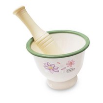 생강으깨기 화사한 꽃무늬 마늘다지기 절구통 방망이 마늘다지기 깨그라인더 참깨갈이