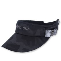 마크앤로나 23SS 여성 골프 게이지 와이드 브림 바이저 썬캡 블랙 MLF 2C FC07 0019