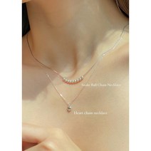 믈링드 925실버 스네이크 볼 체인 목걸이 레이어드목걸이