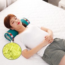 [에코숲라이프] 편백 메밀 바이오칩 캔디 원형베개, 옥색