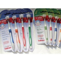 치면착색제 교정용왁스 치과용 고리 유아 아기치실 3면 실리콘 전문 안전 치아 브러시 구강 건강 청소기 치과 깨끗한 칫솔 나노 브러시 구강 관리 어린이 성인, 성인 블루