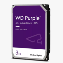 WD 외장하드 HDD 하드디스크 3TB DVR CCTV전용 PC호환, 바이올렛